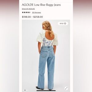 Agolde Low Slung Baggy size 28